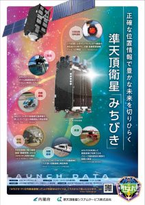 みちびき初号機後継機の打ち上げ告知ポスター